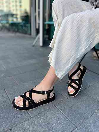 Соната Босоніжки жіночі шоколадні замшеві Соната Рита літні на низькому ходу / Стильні босоніжк Коломыя