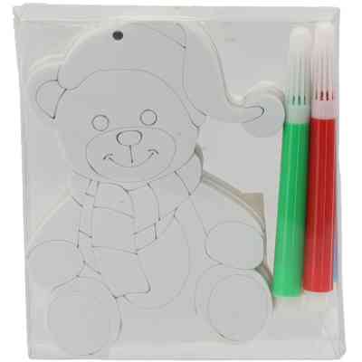 Елочная игрушка Chomik Комплект прикрас для розфарбовування 3шт 10см та фломас (5900779897120_2) Винница