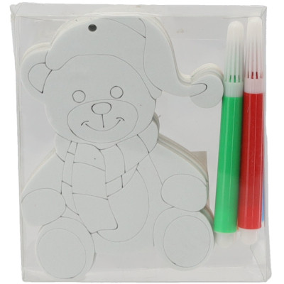 Елочная игрушка Chomik Комплект прикрас для розфарбовування 3шт 10см та фломас (5900779897120_2) Винница - изображение 1