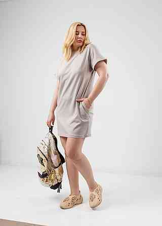 Летнее платье с карманами Nirvana 50-52, Серый Киев