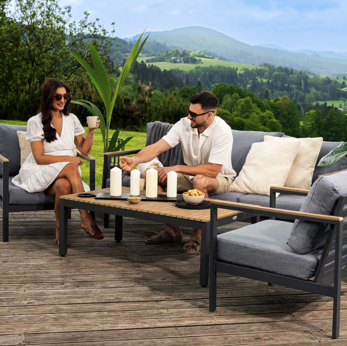 Комплект садових меблів Di Volio Tivoli графітовий/сірий Киев - изображение 3