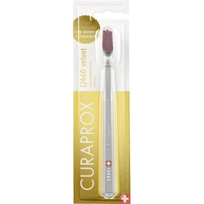 Зубна щітка Curaprox 12460 Velvet Ультрам'яка Сіра з пурпуровим (CS 12460-18) Вінниця - фото 1
