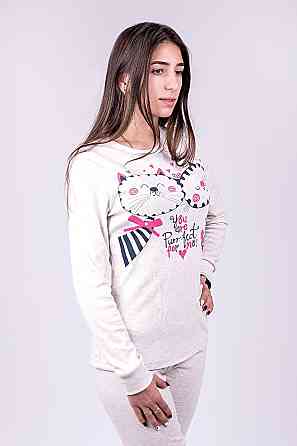 Домашний женский комплект (пижама), молочный Украина топ Крохатушка одяг 48/50 Киев