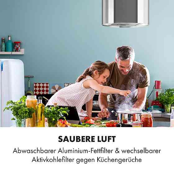 Островная вытяжка Beretta Ø35см вытяжка/рециркуляция 650м³/ч LED фильтр с активированным углем нержавеющая Ровно