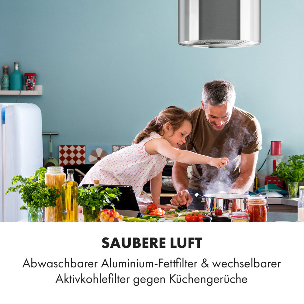 Острівна витяжка Beretta Ø35 см витяжка/рециркуляція 650 м3/год LED-фільтр з активованим вугіллям неіржавка Рівне - фото 4