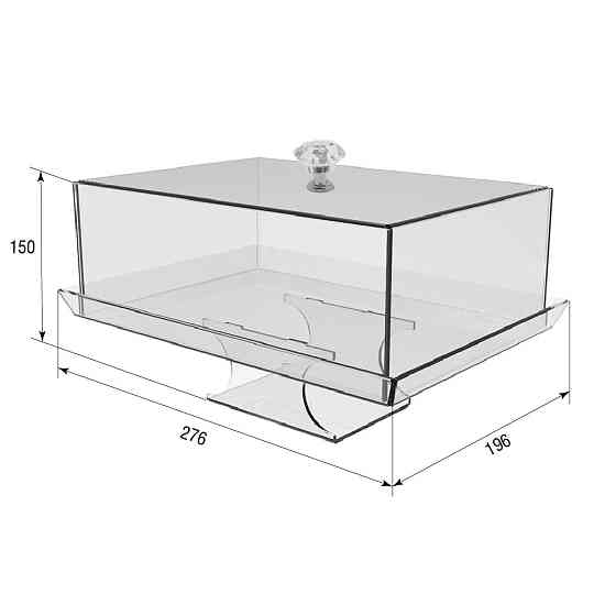 Тарелка для сыра EKOSTAR из акрила 276х196х150 Киев