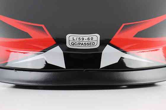 Шолом кросовий/ендуро/АТV BLD-819-7 L (59-60см), ЧОРНО-ЧЕРВОНИЙ Киев