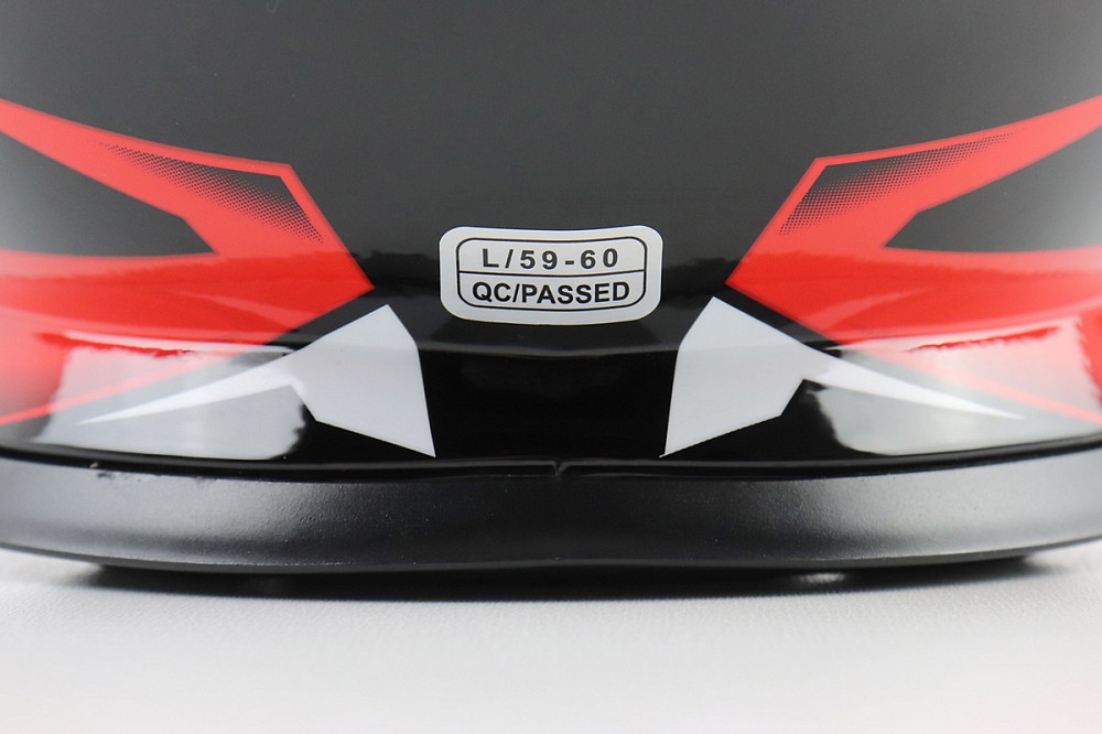 Шолом кросовий/ендуро/АТV BLD-819-7 L (59-60см), ЧОРНО-ЧЕРВОНИЙ Київ - фото 6