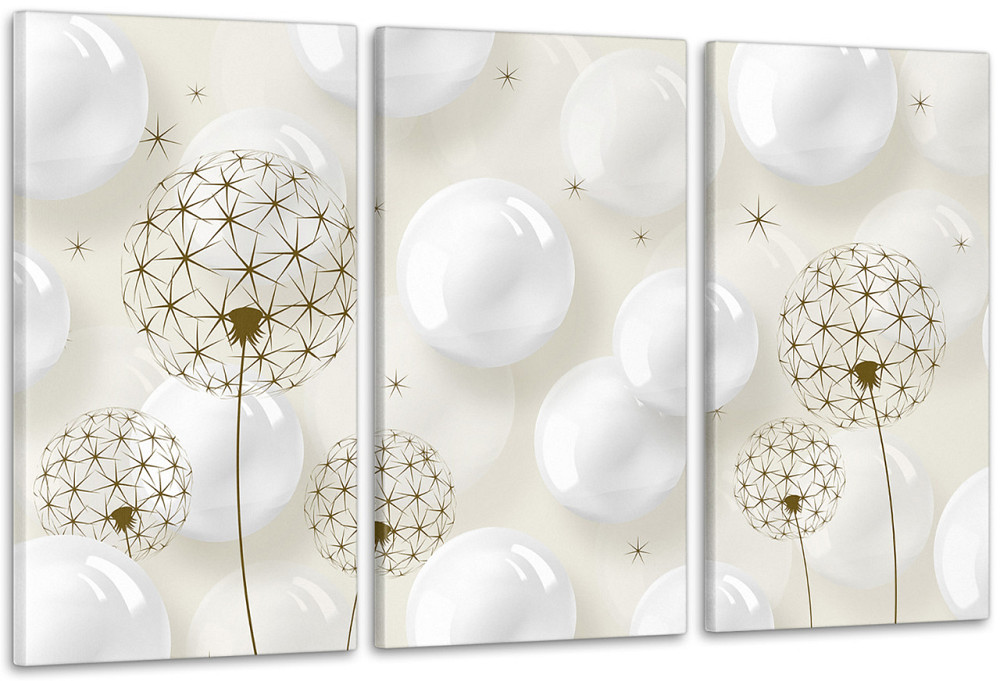 Модульная картина Цветы Абстракция Art-12_3А 70x130 см Киев - изображение 1