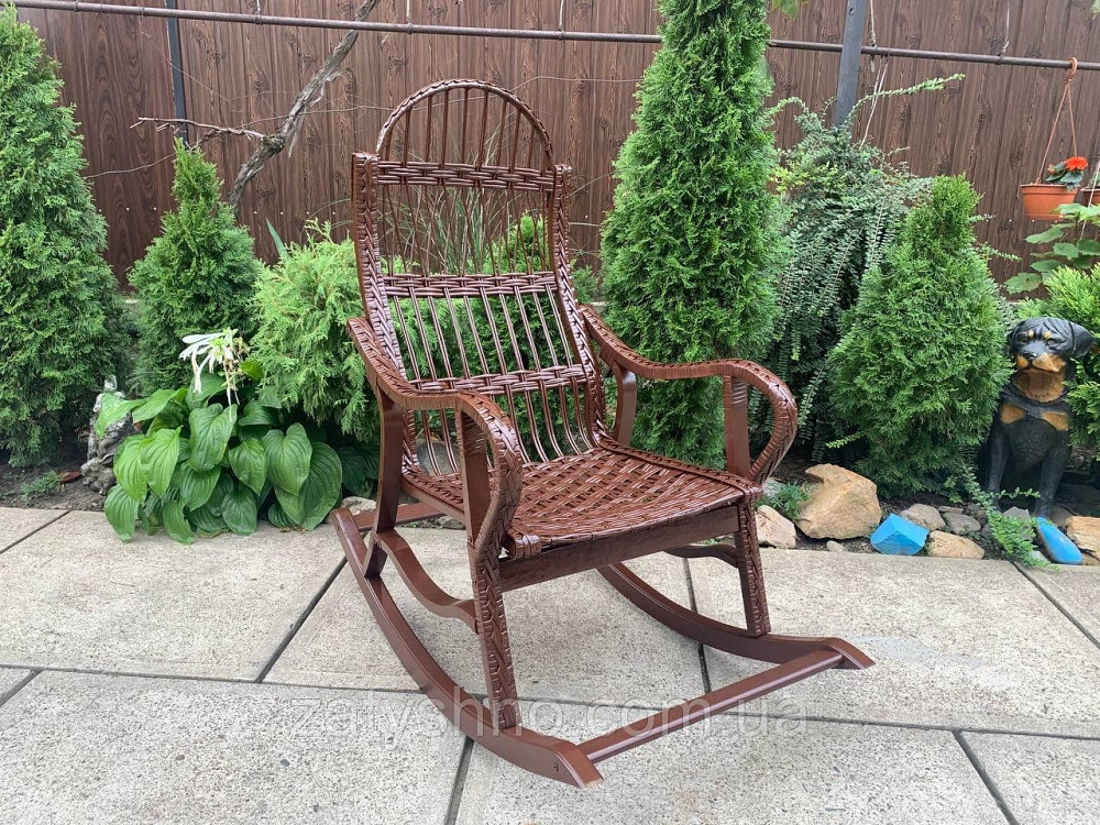 Кресло-качалка плетеное, крашенное Киев - изображение 9