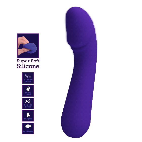 Вибратор для точки G Pretty Love Cetus фиолетовый, 15 х 3.5 см Sex Aura Киев