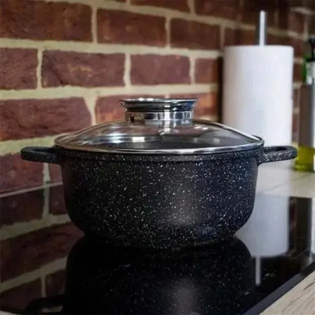 Казан UNIQUE UN-5272 1,7л (18см мрамор/черный) Одесса - изображение 4