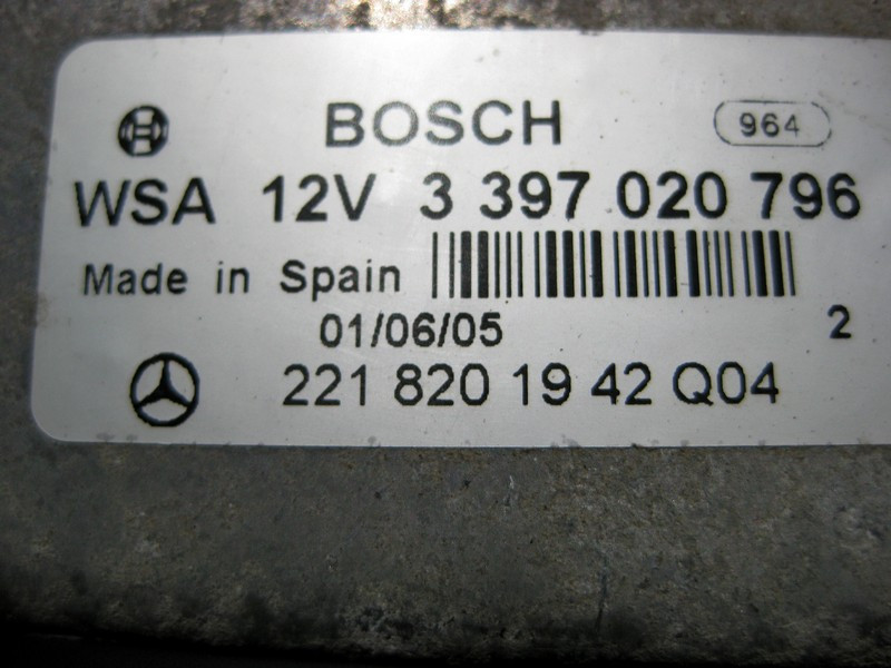 Mercedes-Benz  A2218201942 Моторчик лівого склоочисника з механізмом S-Class W221 СL C216 Одеса - фото 3