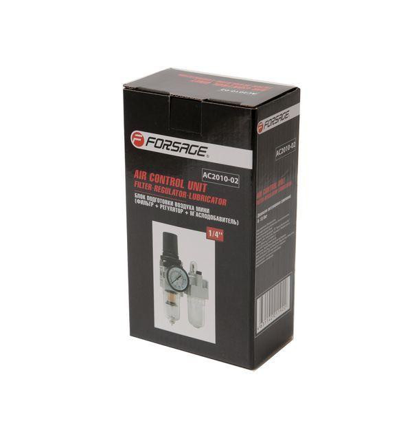 Блок подготовки воздуха мини для пневмосистемы (фильтр-регулятор + лубрикатор) 1/4 диапазон регулировки давления 0-10 bar Forsage Одесса - изображение 3