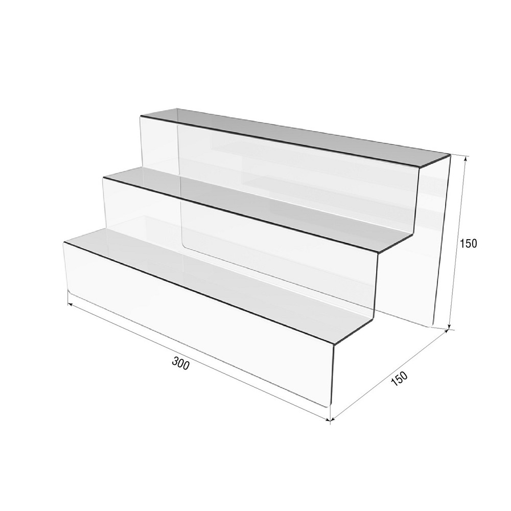 Товарна гірка EKOSTAR на 3 сходинки з акрилу 300х150х150 Київ - фото 3