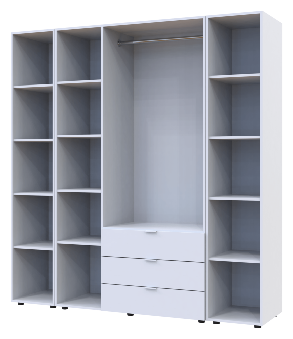Комплект шкафов для одежды Doros Гелар (3 шт.) 192,6х49,5х203,4 см Белый (DRS-011174) Львов - изображение 4
