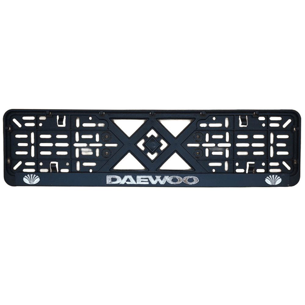 Рамка номерного знаку хром надпис Daewoo пластик чорна 1шт Київ - фото 1