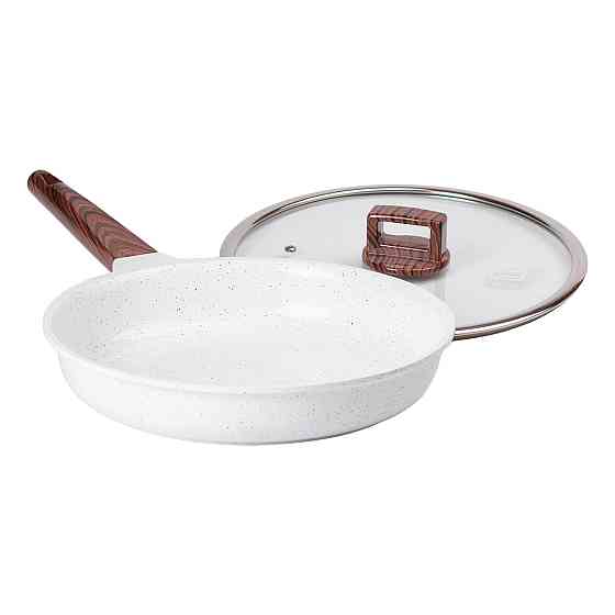 Алюмінієва сковорода 2,7 л з керамічним покриттям антипригарним Ø 28 см біла MGC HP-4-467 Коломия