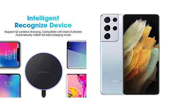 Беспроводное зарядное устройство Copper до 30W для nubia Z40 Pro, USB-C, LED Киев