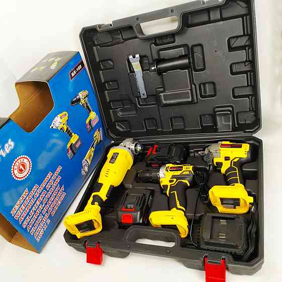 Набір гайковерт шуруповерт болгарка 25 В Boxer BX-189 набір акумуляторного інструменту OX-45 Львів