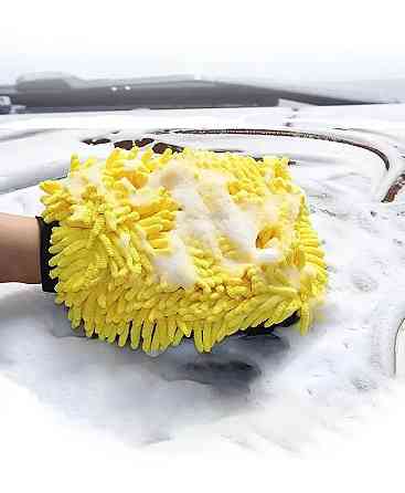 Двостороння мікрофіброва рукавичка для миття авто Київ