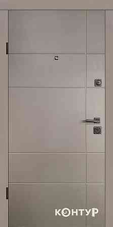 Двери квартирные, серия ТИП 12.2 модель 146 темный хаки/супермат белый 860 Киев