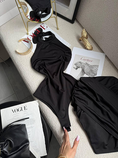 Женский стильный привлекательный костюм двойка боди + юбка микродайвинг Одесса - изображение 3