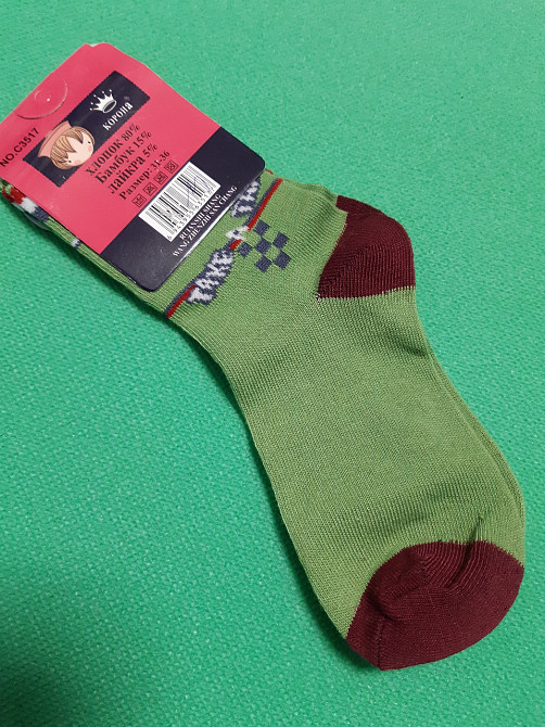 Шкарпетки для хлопчиків салатові - 31-36 розмір, по устілці 14-19см, 80% бавовна, 15% бамбук, 5% лайкра Київ - фото 1