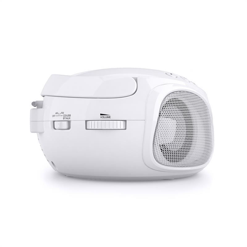 Roadie CD Boombox FM Radio Light Show CD Player Bluetooth 5.0 White (Германия, читать описание) Рівне - фото 6