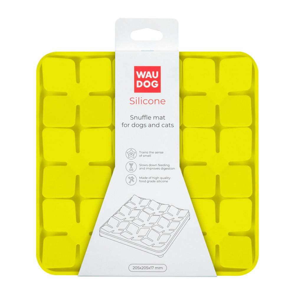 Коврик для поиска корма WAUDOG Silicone, 205х205х17 мм, желтый Киев - изображение 2