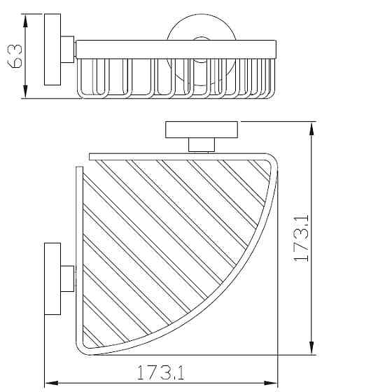 Полиця кутова Perfect Sanitary Appliances SP 8144 Луцк