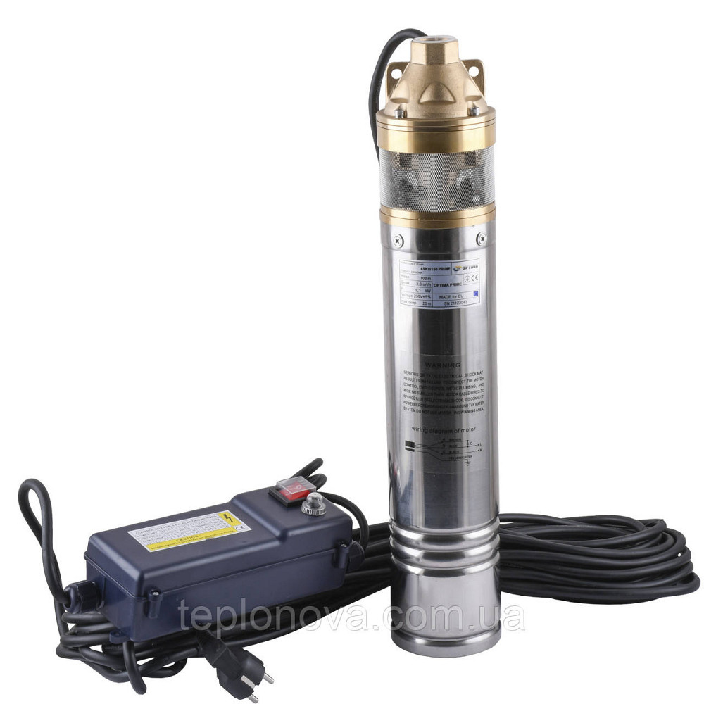Насос скважинный вихревой OPTIMA 4SKm150 PRIME 1,1кВт + кабель 20м и пульт Черновцы - изображение 2