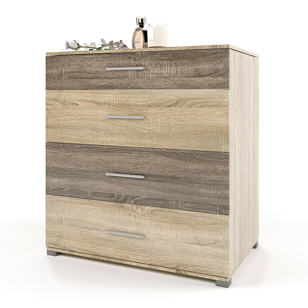 Комод Еверест на 4 ящики Бриз К-5 (телескопи) 70х38х72.5 дуб сонома + трюфель (DTM-2491) Львів - фото 2