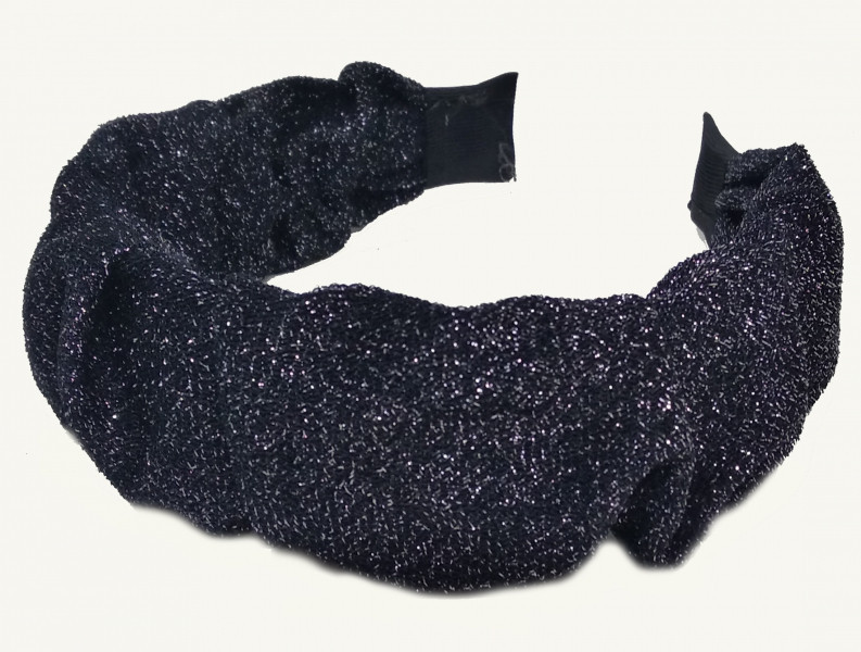 Обруч на голову черный с люрексом Киев - изображение 1