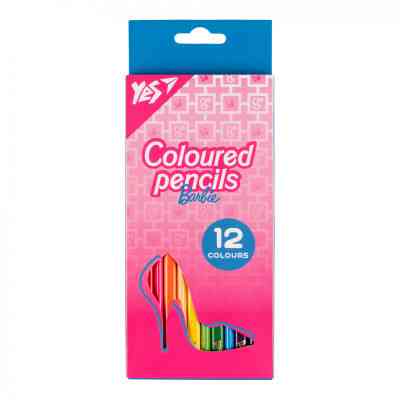 Карандаши цветные Yes 12 цветов Barbie розовый (290719) Винница