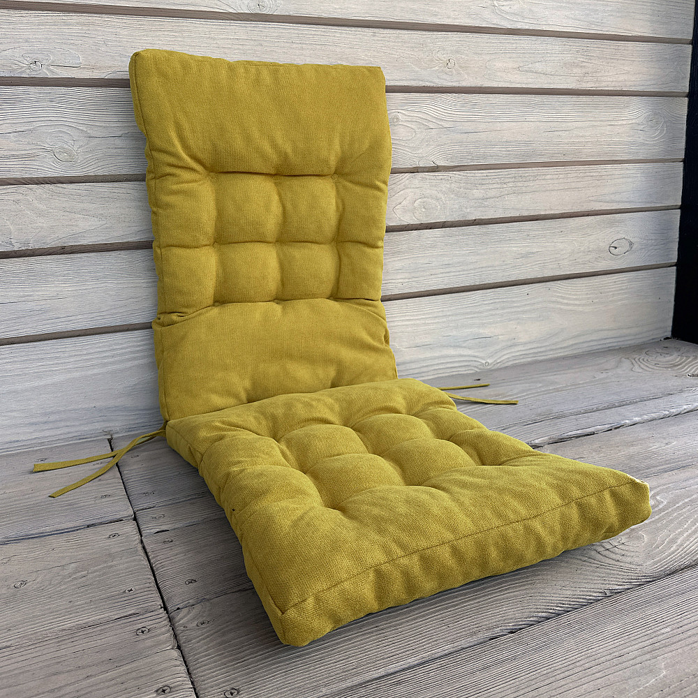 Подушка для стільців (40x120х7 см) подвійна Decorator Соро колір гірчичний 84-108 Київ - фото 1