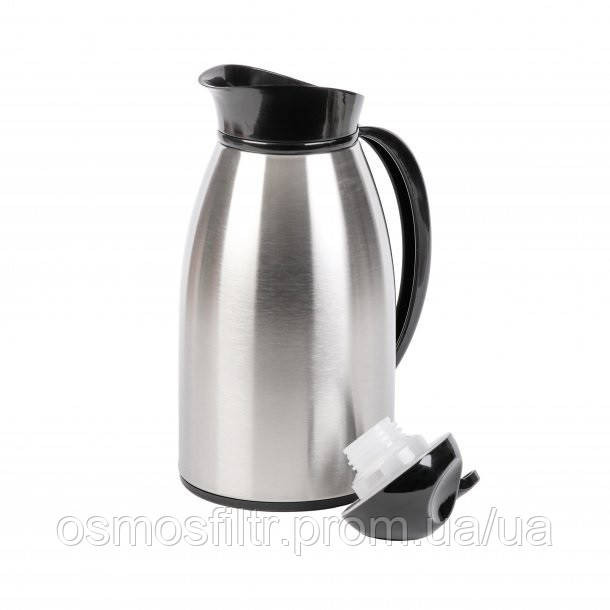 Термос Axentia 1 л нерж ручка и носик чоний пластик скляна колба (116712) Київ - фото 3