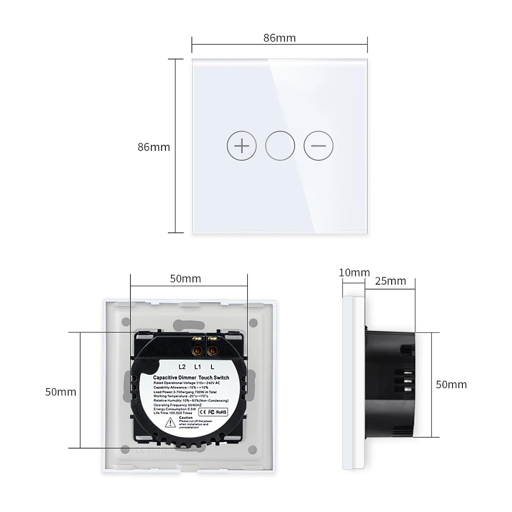 Сенсорний диммер LIAONFOY 700W, 10A, 250V Луцк - изображение 2