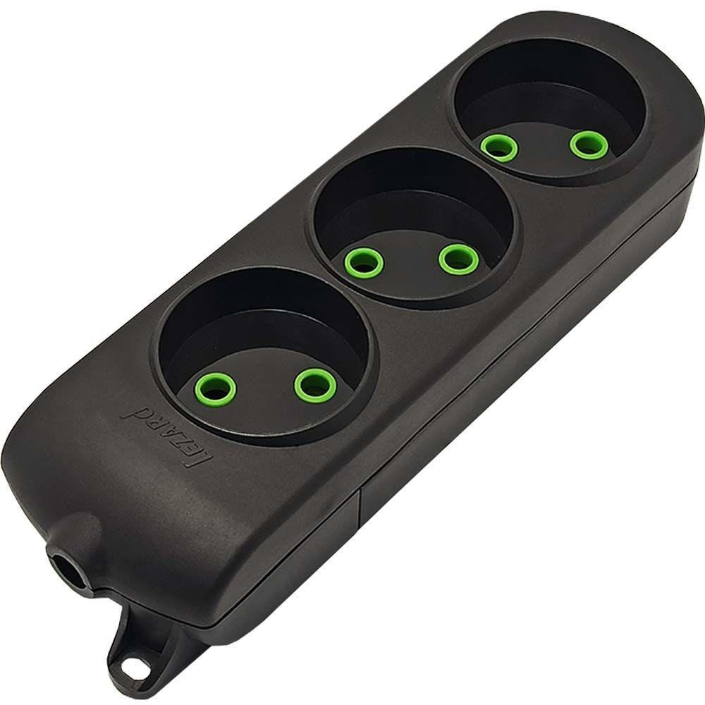 Колодка LETITIA без заземлення 3 входи чорний Lezard Харків - фото 1