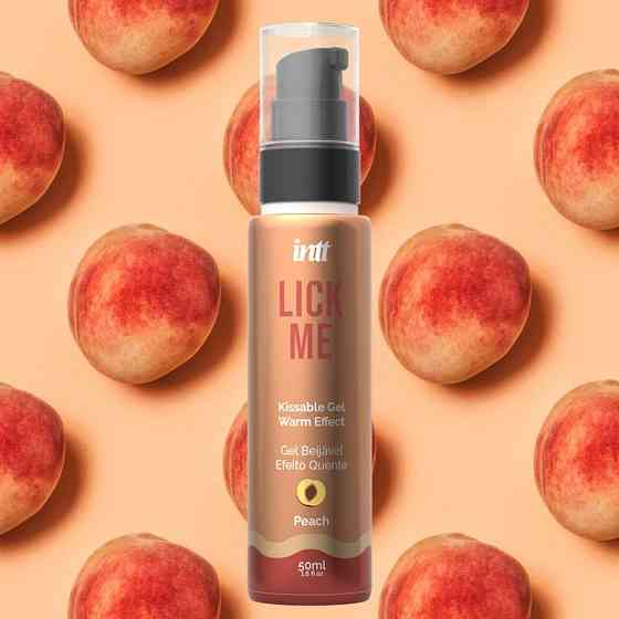 Съедобный гель со вкусом персика Intt Lick Me Peach и согревающим эффектом, 50 мл Sex Aura Киев