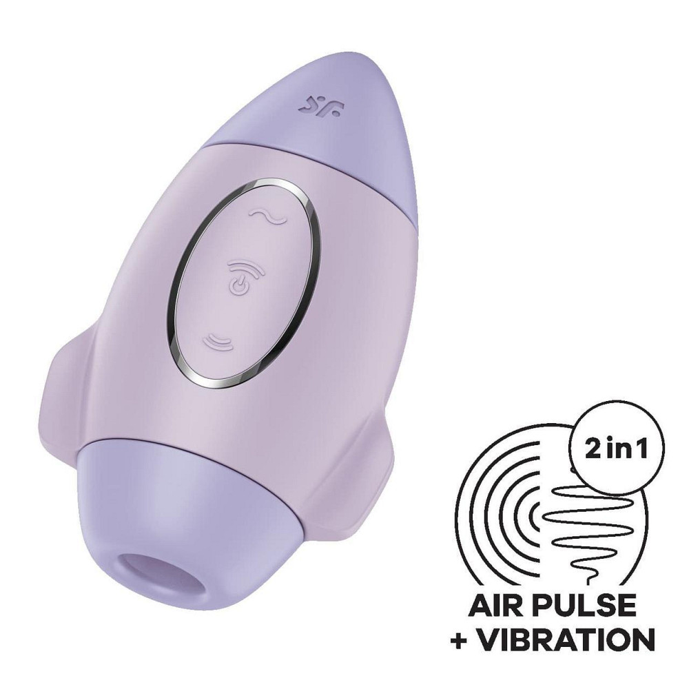 Вакуумний стимулятор з вібрацією Satisfyer Mission Control Violet, 2 незалежні мотори Sex Aura Київ - фото 1
