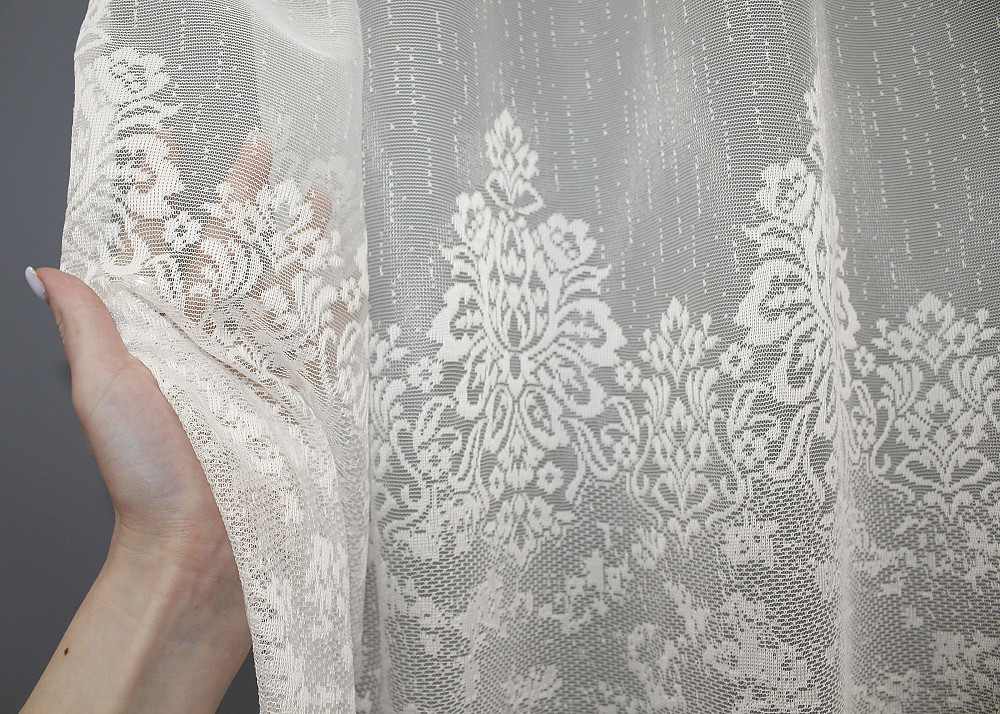 Тюль VR-Textil 1422т Жаккард Кремовый 300х270 см (42-0209) Киев - изображение 4