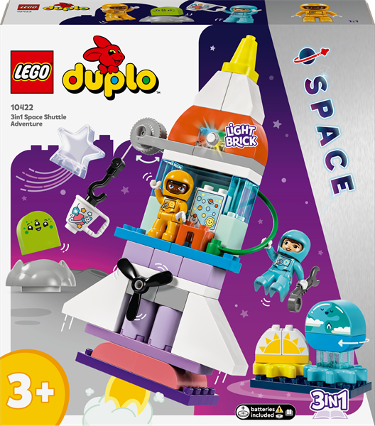 Конструктор LEGO DUPLO Town Пригоди на космічному шаттлі 3-в-1, 58 деталей (10422) Харків - фото 1