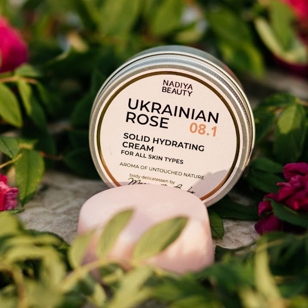 Твердый увлажняющий крем для рук с маслом макадамии и маслом ши Ukrainian Rose 45 г Киев - изображение 2