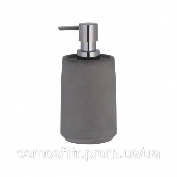 Дозатор для рідкого мила Axentia Турин сірий бетон 8.5x8.5x17 см (126714) Київ - фото 1