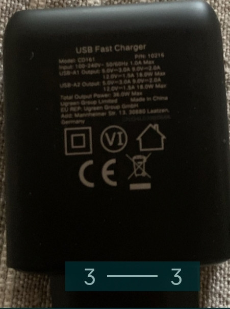 Блок питания: UGREEN QC 3.0 DUAL USB -A 36W. CHARGER Киев - изображение 3