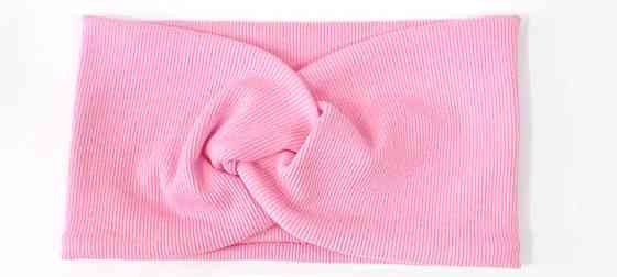 Повязка на голову женская розовая Киев