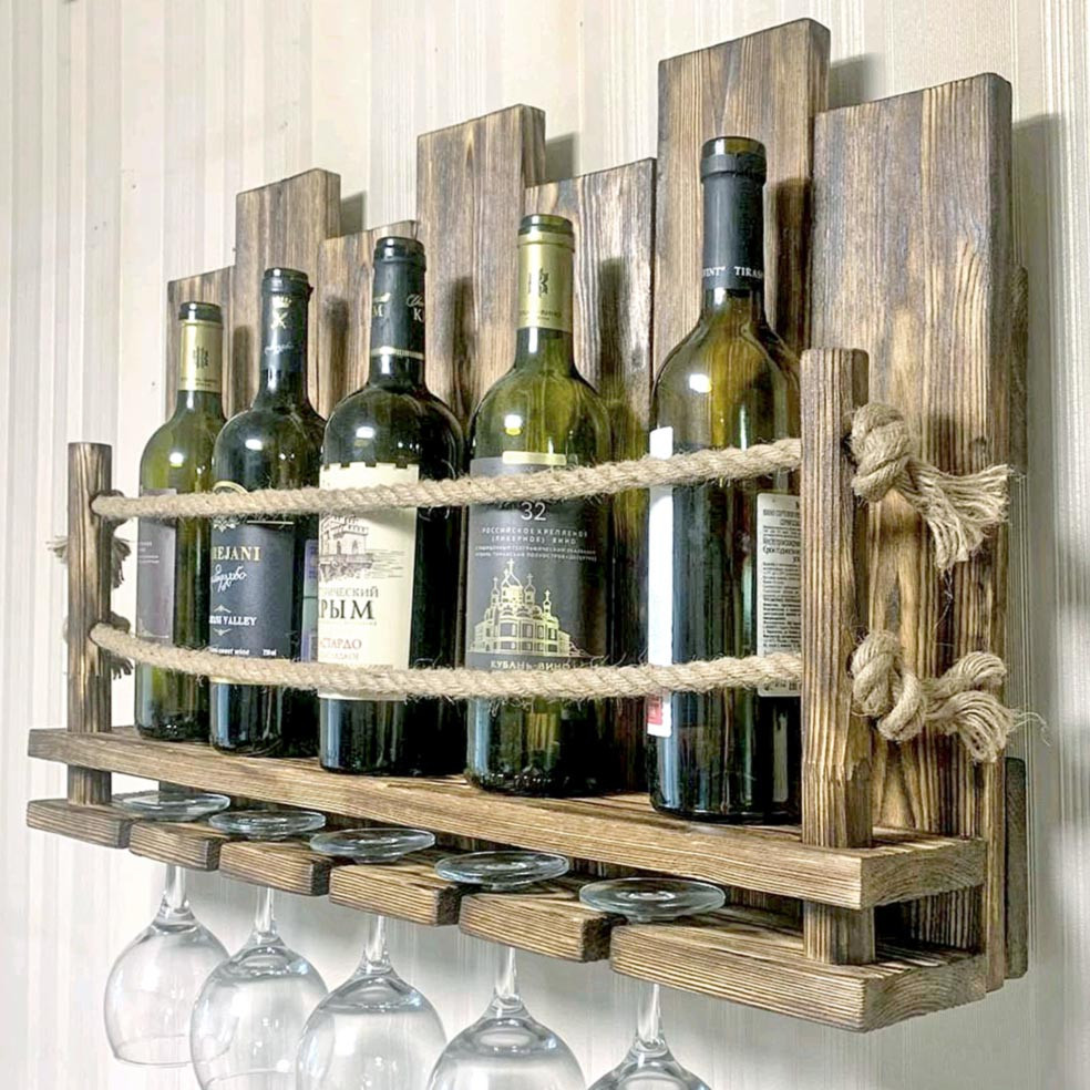 Настінна винна полиця "Туміна" бенгала Миколаїв - фото 1