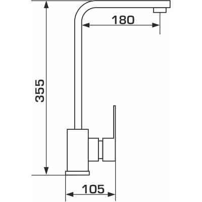 Змішувач GRANADO Tarrasa Black Shine (gz0301) Вінниця