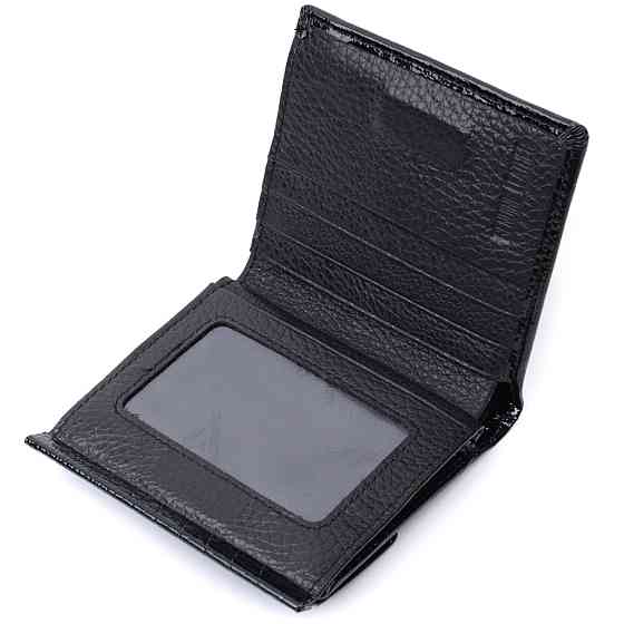 Женский фактурный кошелек из натуральной кожи ST Leather 22706 Черный Киев